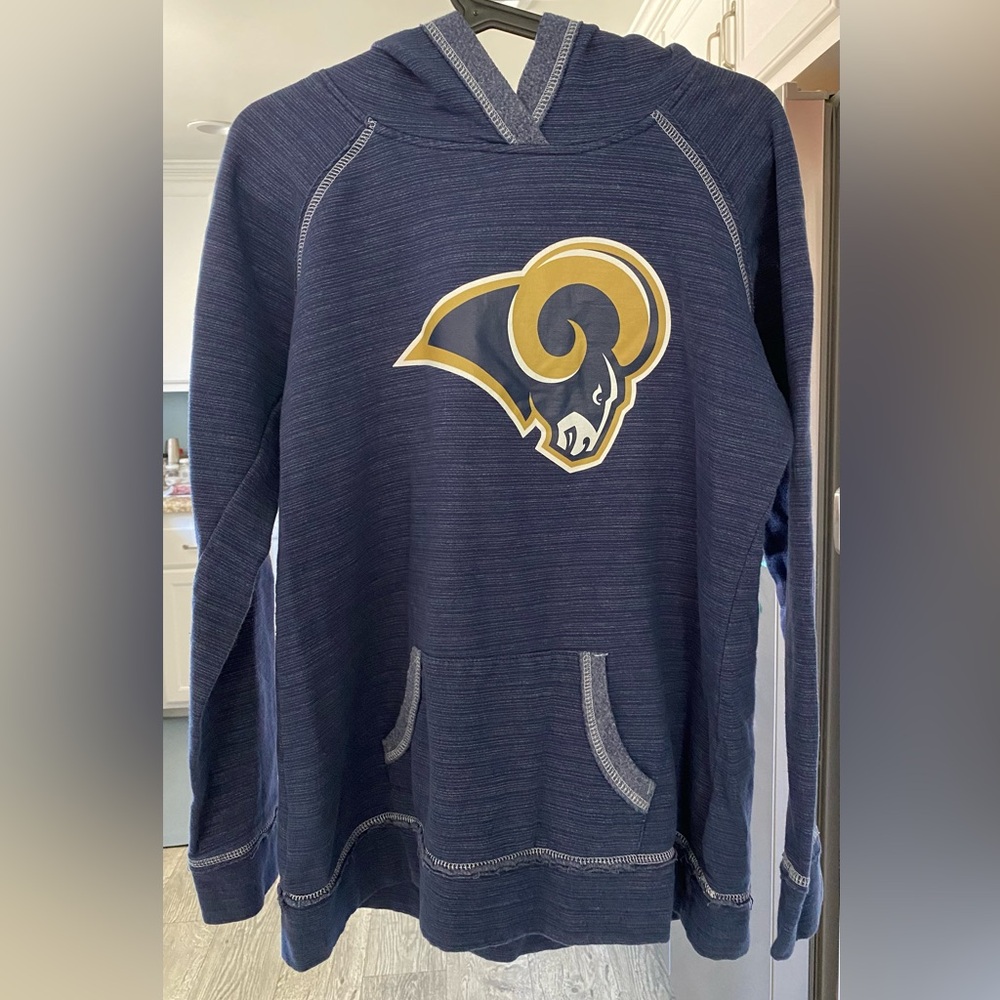 Women’s Size XL NFL Rams Hooded Pullover  Sweater/Shirt